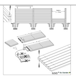POTEAU EN H  SILENZO 116x120MM